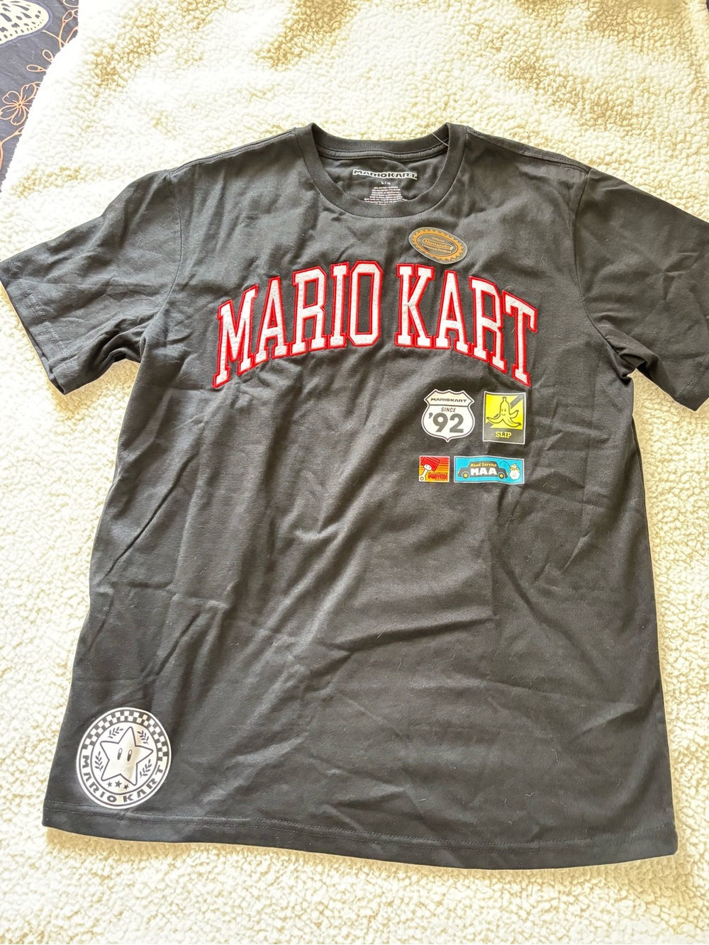 Mario Kart Men's Black Graphic Tee